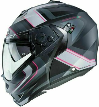 Helmet Caberg Duke II Tour Matt Black/Pink/Anthracite/Silver S Helmet - 2