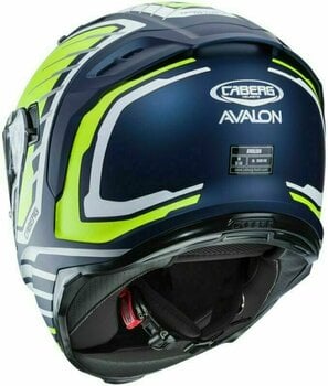 Helmet Caberg Avalon Forge Matt Blue Yama/White/Yellow Fluo S Helmet - 5