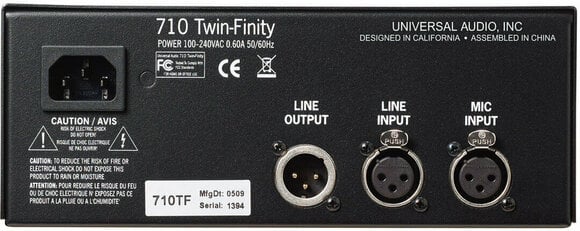 Pré-amplificador de microfone Universal Audio 710 Twin Finity Pré-amplificador de microfone - 3