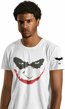 T-Shirt The Dark Knight T-Shirt Joker Smile Unisex White S - 2