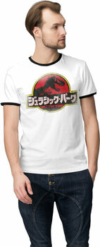 Shirt Jurassic Park Japanese Logo (Ringer) White S Shirt - 2