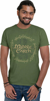 T-Shirt Lord Of The Rings T-Shirt Middle Earth Unisex Green M - 2