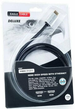 Hi-Fi Video kábel Eagle Cable Deluxe HDMI 0,75 m Fekete Hi-Fi Video kábel - 3