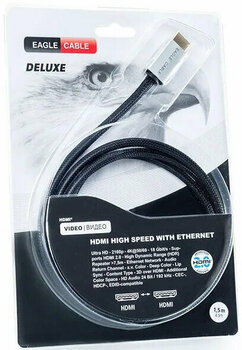 Hi-Fi Câble vidéo Eagle Cable Deluxe HDMI 3 m Noir Hi-Fi Câble vidéo - 3