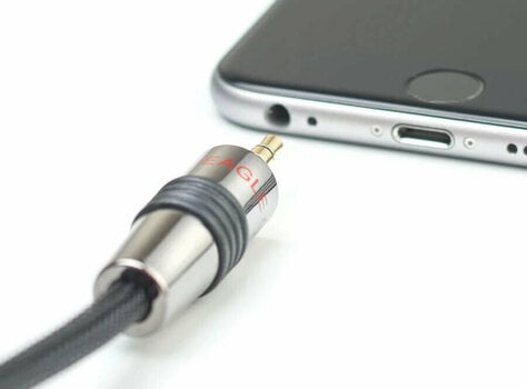 Hi-Fi AUX-kabel Eagle Cable Deluxe II 3.5mm Jack to 3.5mm Jack (M) 1,6 m Svart Hi-Fi AUX-kabel - 4