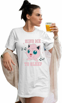 Camiseta de manga corta Pokémon Camiseta de manga corta Sing Meo Sleep Ladies Blanco 2XL - 2