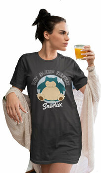 T-Shirt Pokémon T-Shirt Sleeping Snorlax Ladies Black M - 2