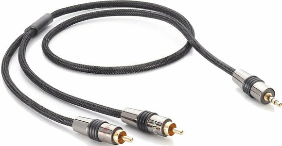 Hi-Fi AUX-kabel Eagle Cable Deluxe II 3.5mm Jack Male to 2x RCA Male 1,6 m Sort Hi-Fi AUX-kabel - 2