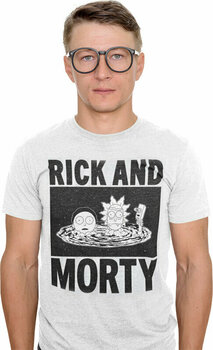Maglietta Rick And Morty Black And White White XL Maglietta - 2
