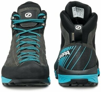 Mens Outdoor Shoes Scarpa Mescalito Mid GTX Shark/Azure 41,5 Mens Outdoor Shoes - 4