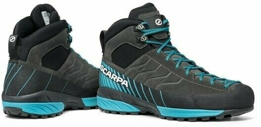 Pantofi trekking de bărbați Scarpa Mescalito Mid GTX Shark/Azure 43,5 Pantofi trekking de bărbați - 7
