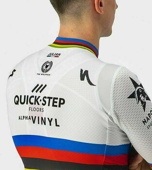 Cycling jersey Castelli Quick-Step Alpha Vinyl 2022 Competizione Jersey Jersey World Champion 3XL - 4
