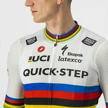 Cycling jersey Castelli Quick-Step Alpha Vinyl 2022 Competizione Jersey World Champion 3XL - 5