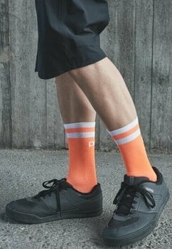 Cyklo ponožky POC Lure MTB Long Sock Zink Orange/Hydrogen White L Cyklo ponožky - 4