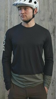 Cykeltrøje POC MTB Pure LS Jersey Jersey Uranium Black/Epidote Green S - 3