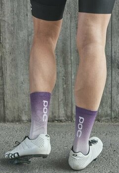 Cykelstrømper POC Essential Print Long Sock Sapphire Purple L Cykelstrømper - 4