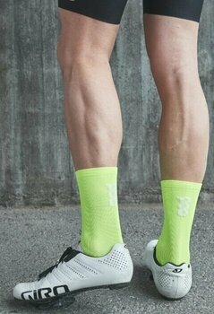 Cykelstrømper POC Fluo Sock Fluorescent Yellow/Green M Cykelstrømper - 4