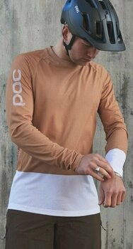 Cykeltrøje POC MTB Pure LS Jersey Jersey Aragonite Brown/Hydrogen White XL - 4