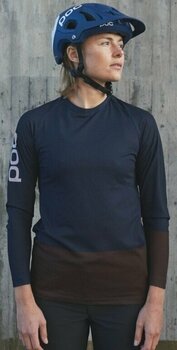 Cykeltrøje POC MTB Pure LS Women's Jersey Jersey Turmaline Navy/Axinite Brown M - 3