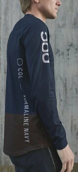Cykeltrøje POC MTB Pure LS Jersey Jersey Turmaline Navy/Axinite Brown XL - 4