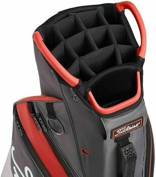 Golfbag Titleist Cart 14 Graphite/Island Red/Black Golfbag - 4