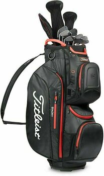 Golf Bag Titleist Cart 15 StaDry Black/Black/Red Golf Bag - 5