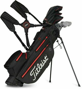 Stand Bag Titleist Players 4 StaDry Black/Black/Red Stand Bag - 2