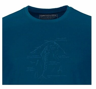 Koszula outdoorowa Ortovox 120 Tec Lafatscher Topo T-Shirt M Petrol Blue XL Podkoszulek - 2