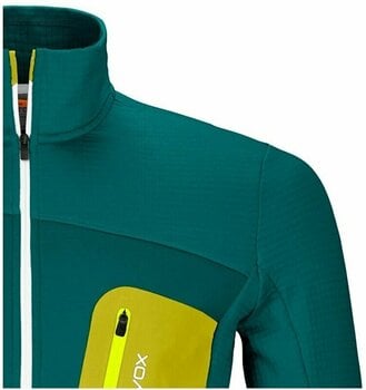 Hættetrøje til udendørs brug Ortovox Fleece Grid Jacket M Pacific Green M Hættetrøje til udendørs brug - 2
