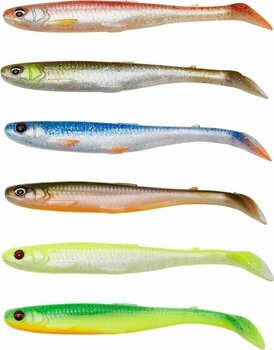 Esca siliconica Savage Gear Slender Scoop Shad Green Yellow 11 cm 7 g - 2