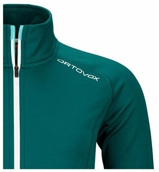 Casaco com capuz para exterior Ortovox Fleece Light Jacket W Pacific Green L Casaco com capuz para exterior - 2
