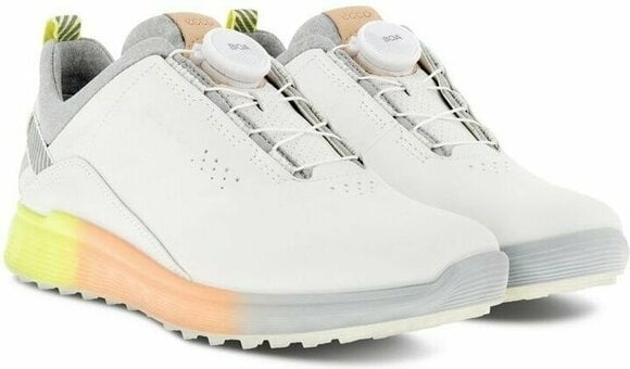 Chaussures de golf pour femmes Ecco S-Three BOA White/Sunny Lime 40 - 6