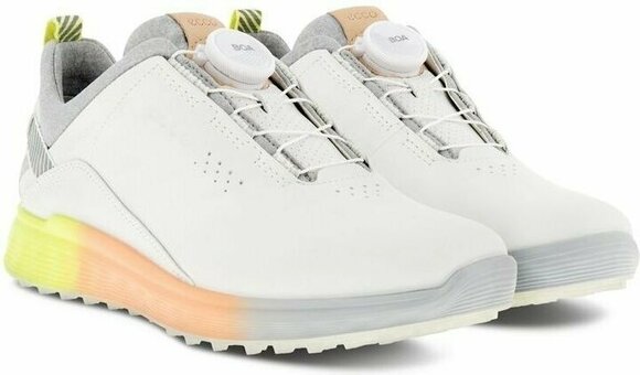 Chaussures de golf pour femmes Ecco S-Three BOA White/Sunny Lime 42 - 6