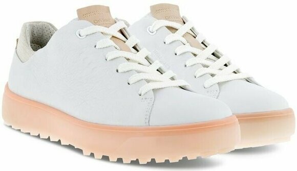 Women's golf shoes Ecco Tray Bright White/Peach Nectar 39 - 6