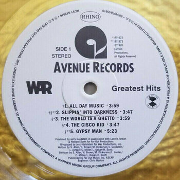 Vinyylilevy War - Greatest Hits (Gold Vinyl) (LP) - 2