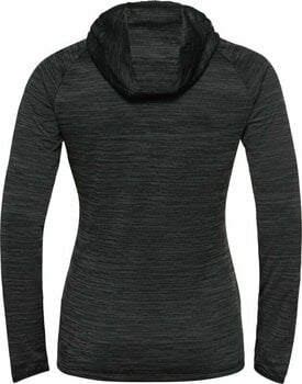 Løbe-sweatshirt Odlo Women's Run Easy Mid Layer Hoody Black Melange XS Løbe-sweatshirt - 2