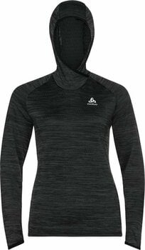 Løbe-sweatshirt Odlo Women's Run Easy Mid Layer Hoody Black Melange XS Løbe-sweatshirt - 3