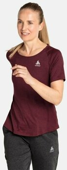 Koszulka do biegania z krótkim rękawem
 Odlo Women's Run Easy T-Shirt Deep Claret Melange S Koszulka do biegania z krótkim rękawem - 3