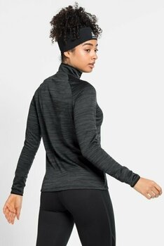 Φούτερ Τρεξίματος Odlo Women's Run Easy Half-Zip Long-Sleeve Mid Layer Top Black Melange M Φούτερ Τρεξίματος - 4