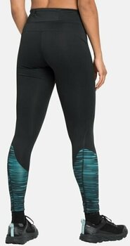 Pantalones/leggings para correr Odlo The Zeroweight Print Reflective Tights Black M Pantalones/leggings para correr - 4