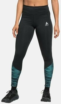 Spodnie/legginsy do biegania
 Odlo The Zeroweight Print Reflective Tights Black XS Spodnie/legginsy do biegania - 3