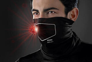 Pyöräilylippis UVEX Anti-Virus Loop Black UNI Kaulalämmitin - 5