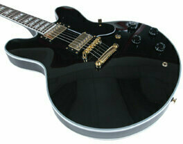 Semi-akoestische gitaar SX SX GG 5 CUS BK - 3