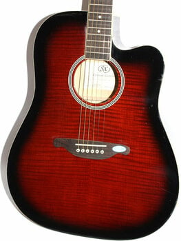 Elektroakustická gitara Dreadnought SX DG 28 CE VS - 3