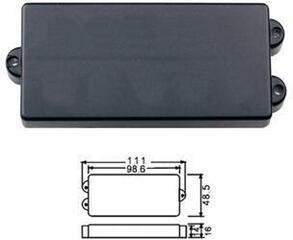 Basgitaar pickup Dr.Parts 5HPU/C/BK Black Basgitaar pickup - 1