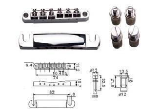 Guitar Bridge Dr.Parts EBR7-CR Chrome Guitar Bridge - 1