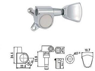 Stemmechanieken voor gitaar Dr.Parts EMH 7004 CR Chrome Stemmechanieken voor gitaar - 1