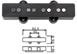 Pick up za bas gitare Dr.Parts JPUB Black Pick up za bas gitare - 1