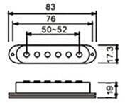 Tonabnehmer für Gitarre Dr.Parts SPU-WT White Tonabnehmer für Gitarre - 1