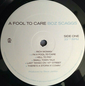 Vinyl Record Boz Scaggs - A Fool to Care (LP) - 2